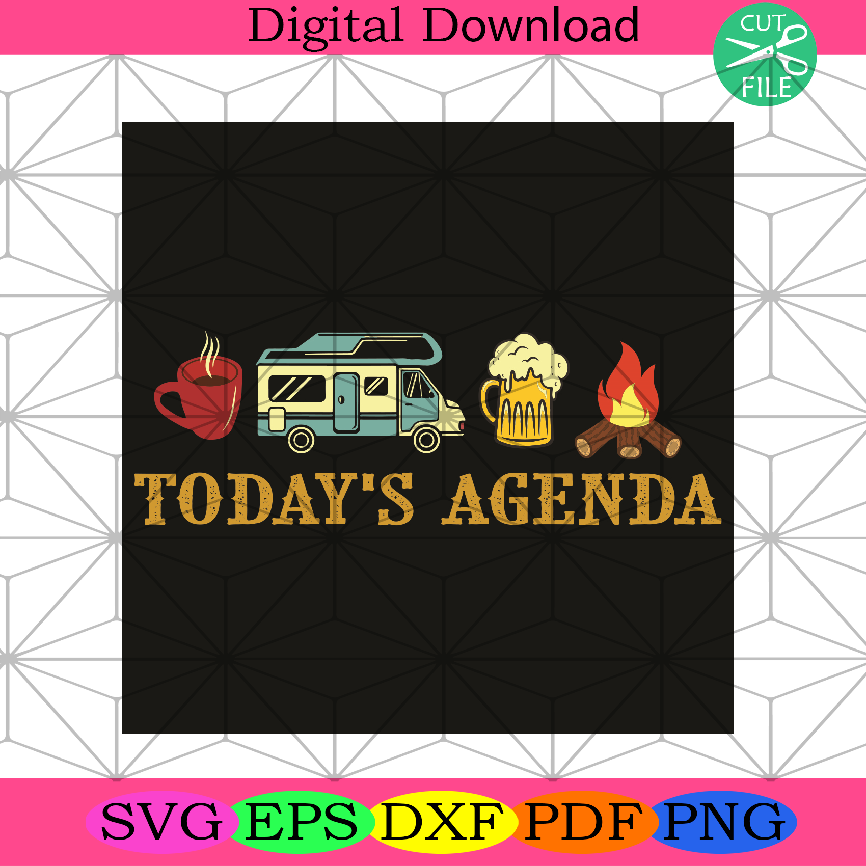 Today Is Agenda Svg Trending Svg, Agenda Svg, Coffee Svg, Truck Svg