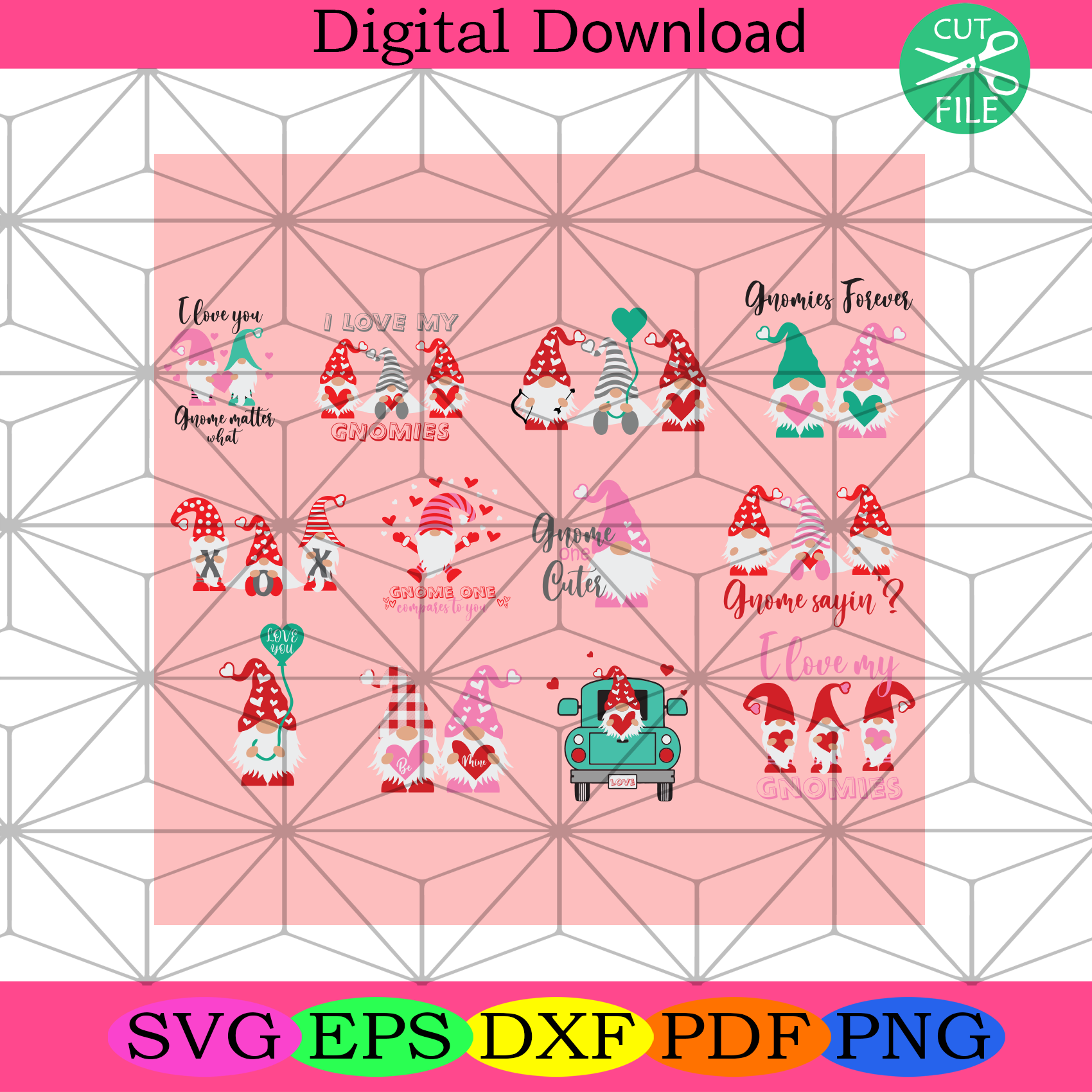 Download Valentine Gnome Bundle Svg Valentine Svg Valentine Gnome Svg Valent Silkysvg