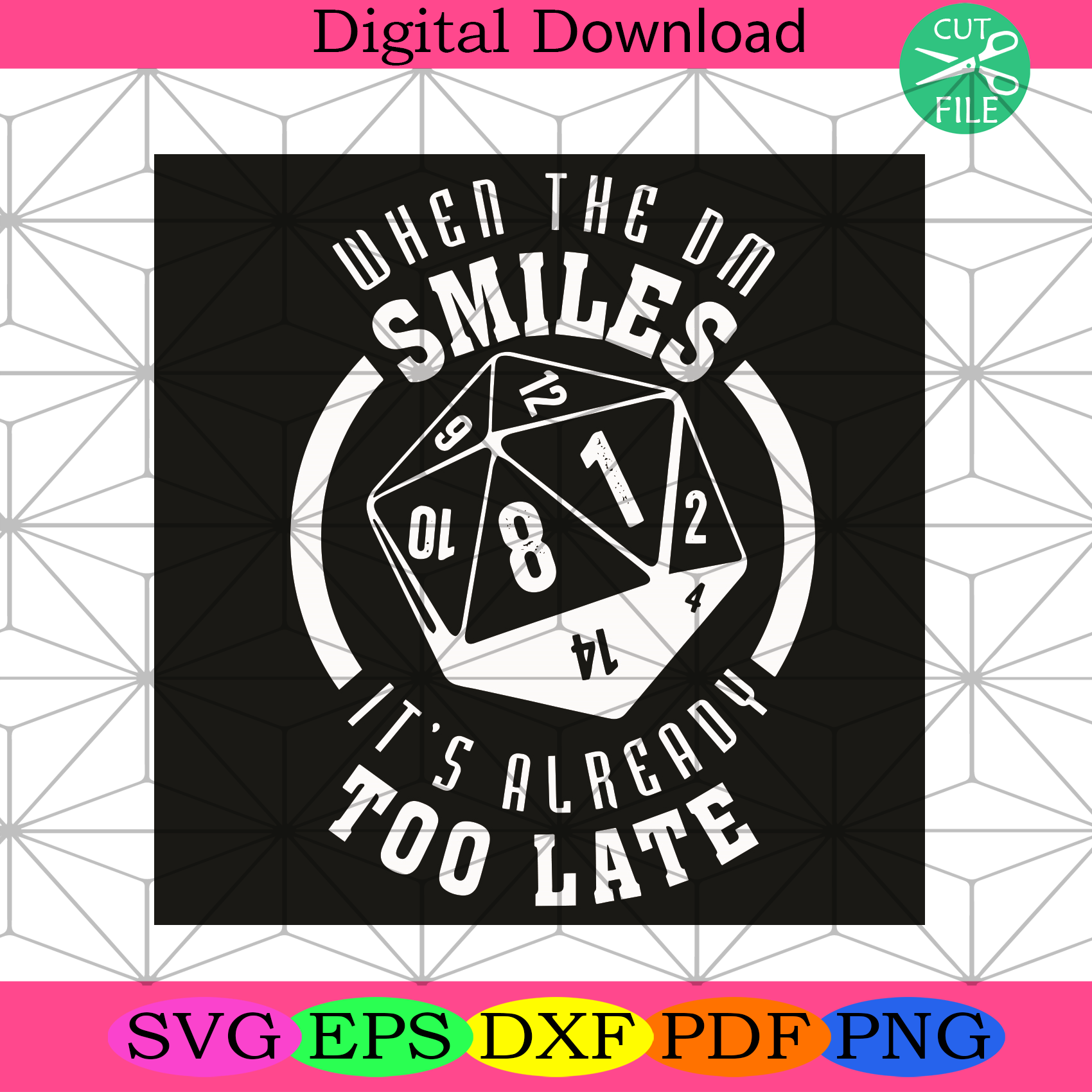 When The DM Smiles It Is Already Too Late Svg Trending Svg, Dice Svg