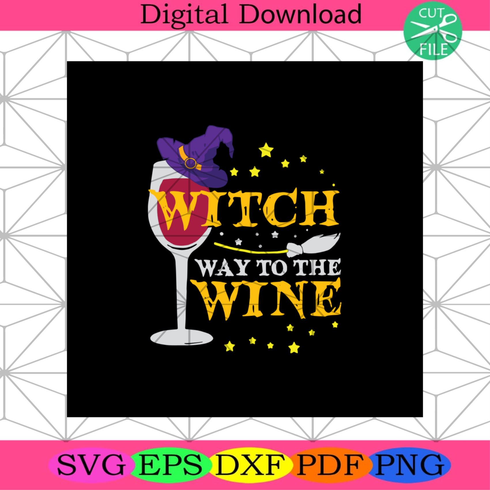 Witch Way To The Wine, Halloween Svg, Scary Halloween, Halloween Funny