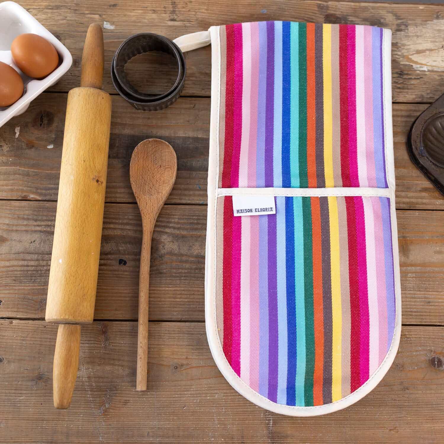 Striped Linen Oven Mitt – KATE MARKER HOME