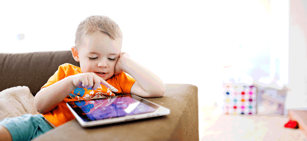 Toddler playing with ipad screen | Blog From Pollywiggles - South African Online Toy Store