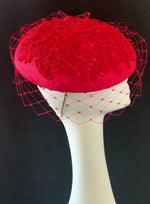 red ladies day hat 