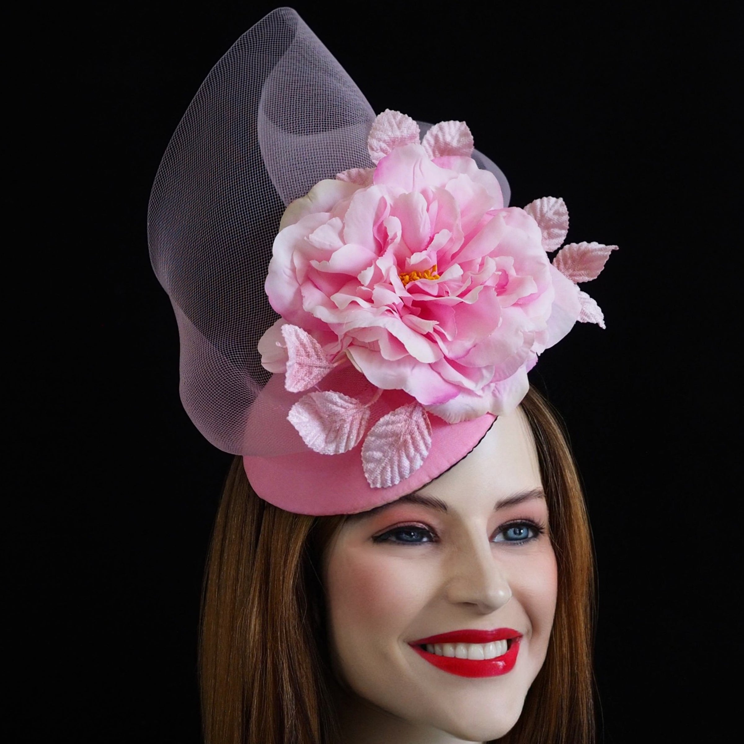 mother of the bride pink hat