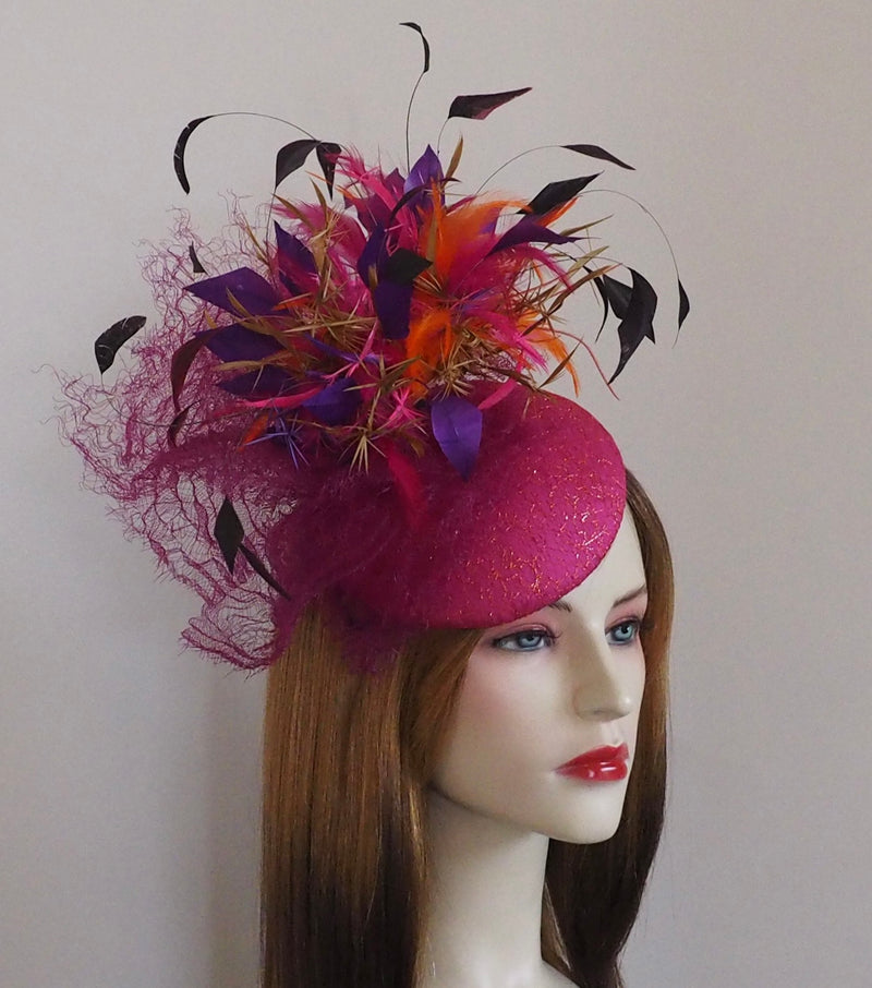 multi coloured fascinator