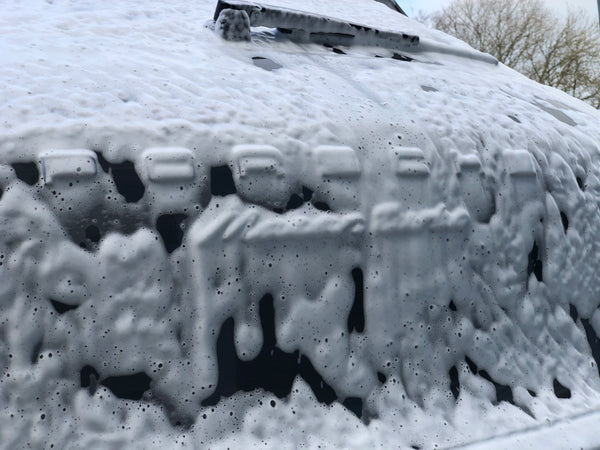 Porsche Macan with Snow foam pre-wash. Best snow foam. Labocosmetica Cork Ireland