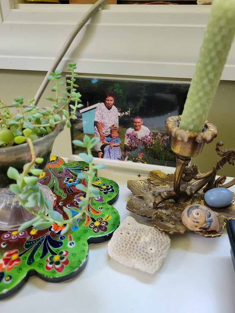 Photo of a ittle human standing in a garden