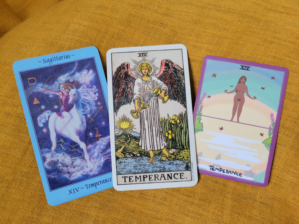 Temperance tarot cards