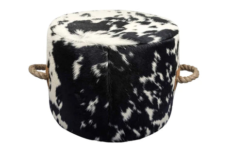 escano cowhide ottoman