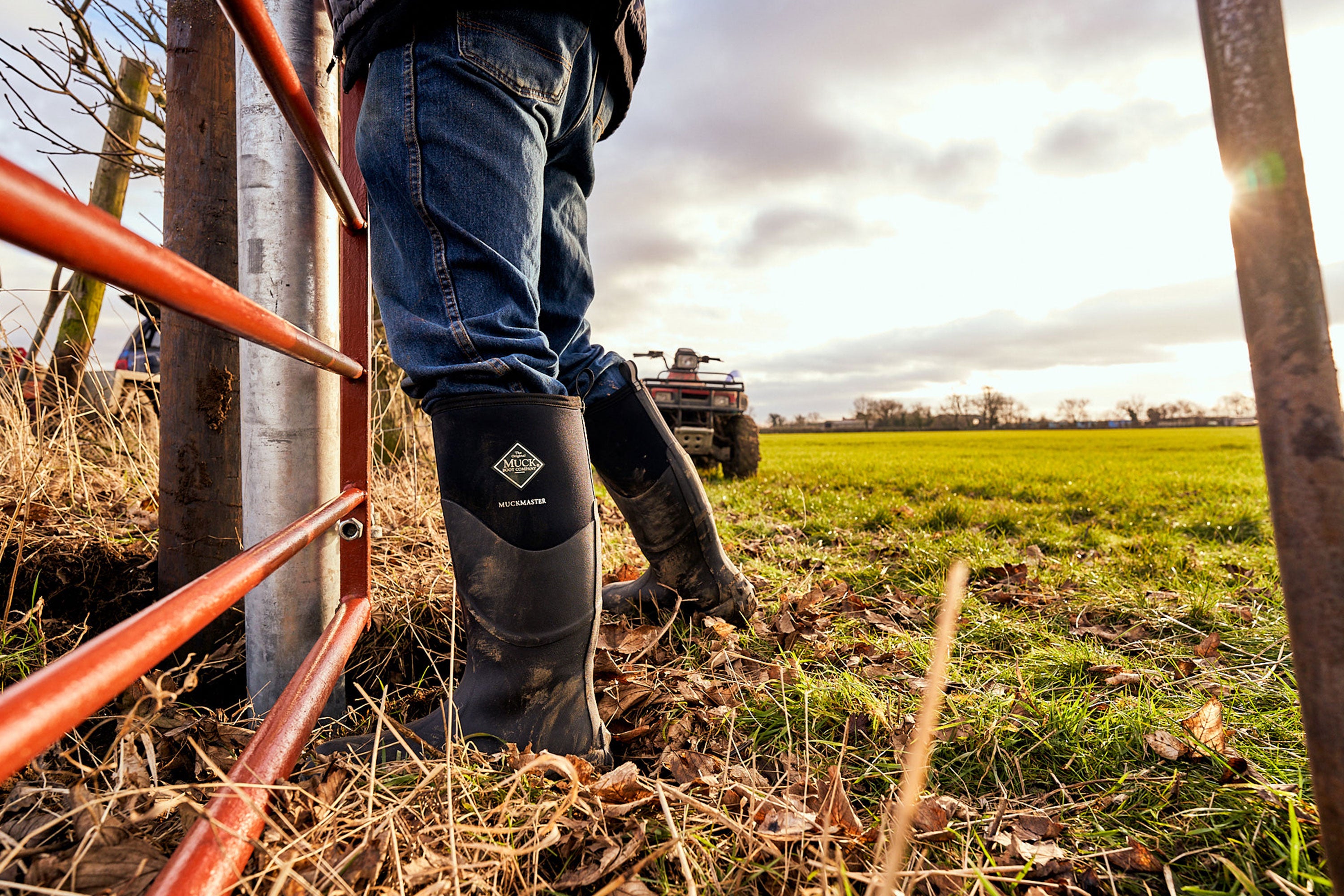 Person standing in a field 