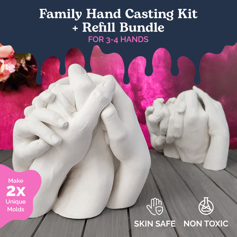 Family Kit & Refill Bundle: Make 2 Castings - Edinburgh Casting Studio