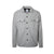 Front product shot of men's wool shirt in gray