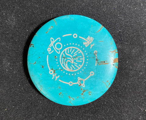 Faux Turquoise Engraved