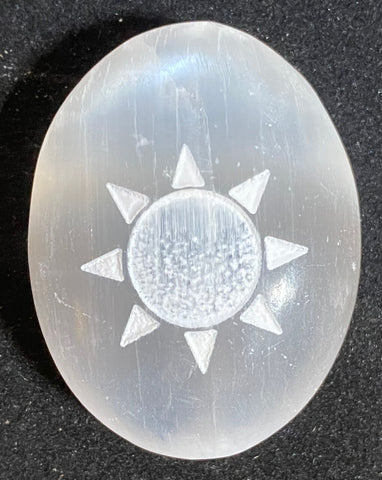 Glass Stone Sun Engraving