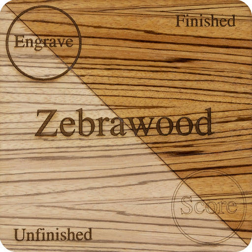 Zebrawood 1/8 Single Sided