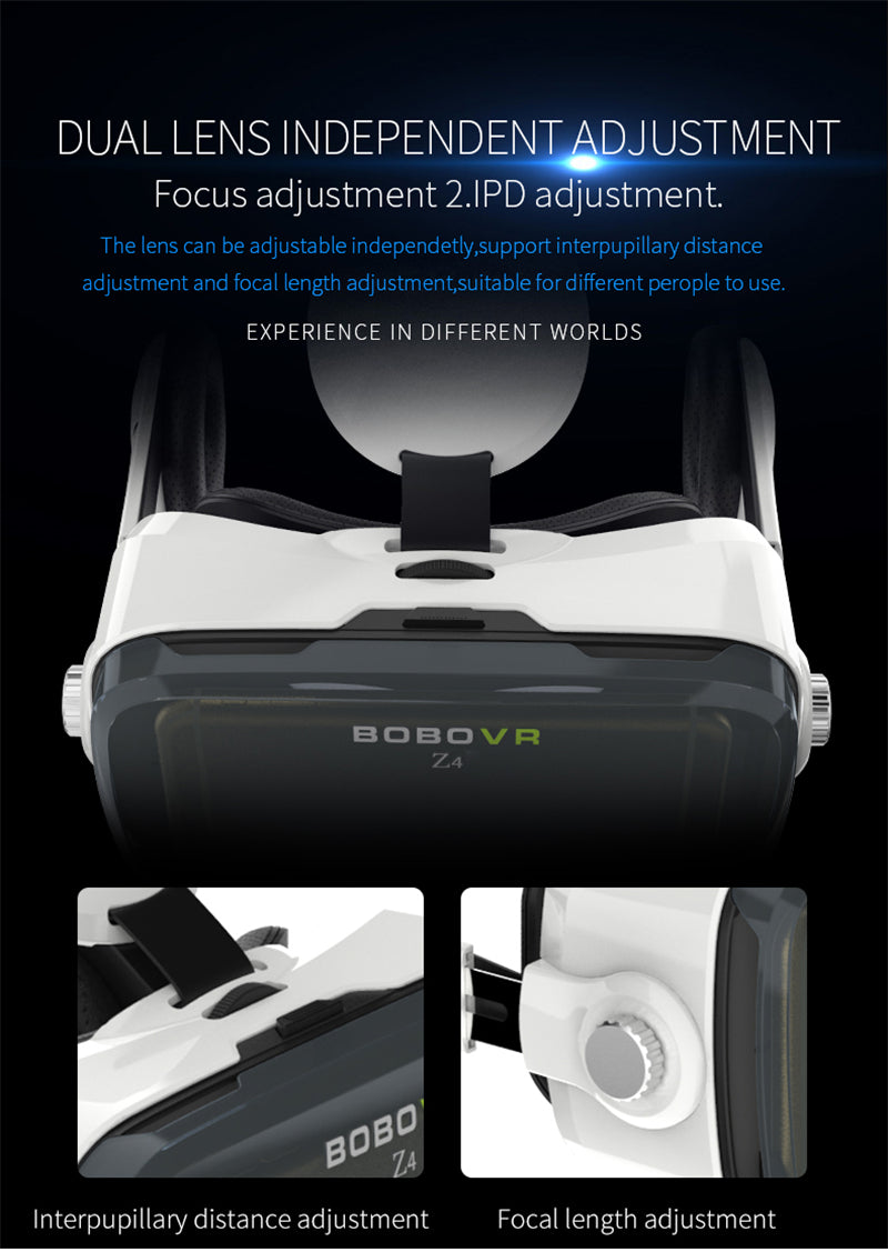 Independent Adjustable dual lens VR Glasses
