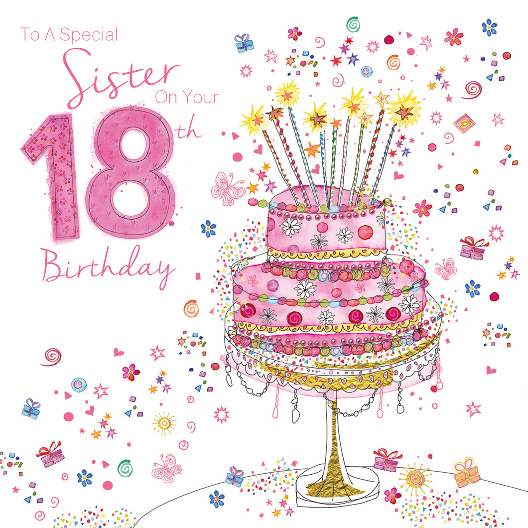 Sister 18 Years Old Birthday Card - Cherry Orchard Online