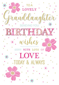 Granddaughter Birthday Card - Greeting Cards Cherry Orchard Online