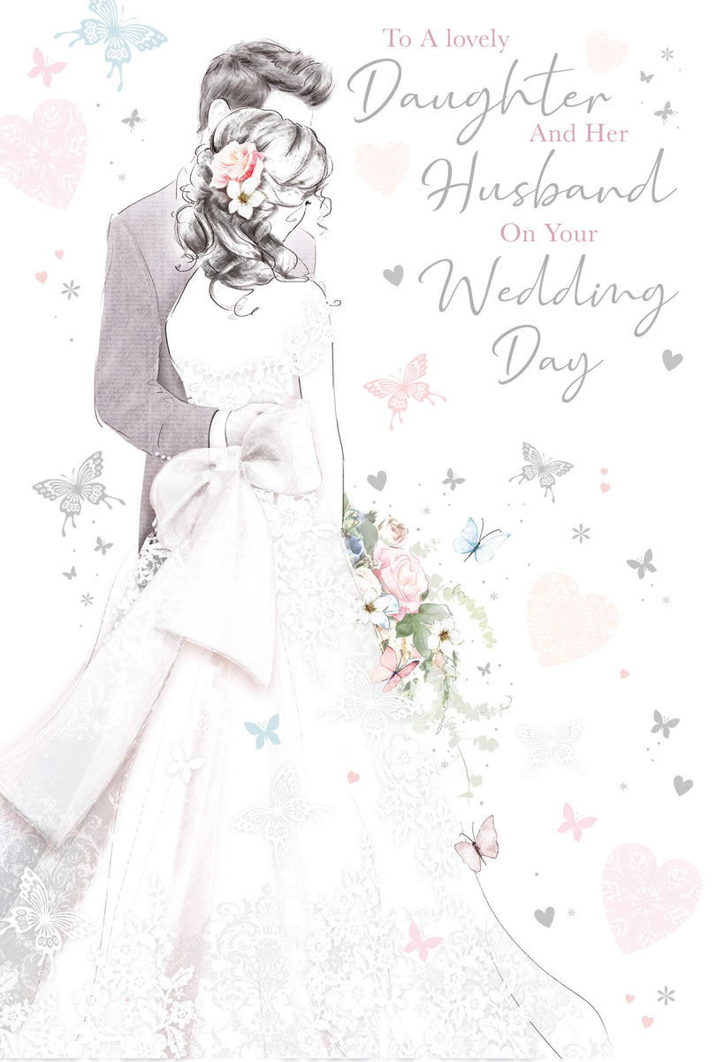 Daughter and her Husband Wedding Day - Wedding Cards Cherry Orchard Online