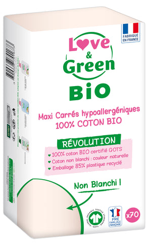 Love & Green Lingettes au Liniment Saines et Ecologiques - Paquet