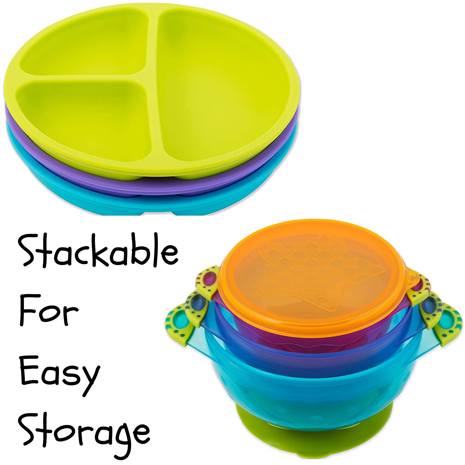 toddler plates with lids