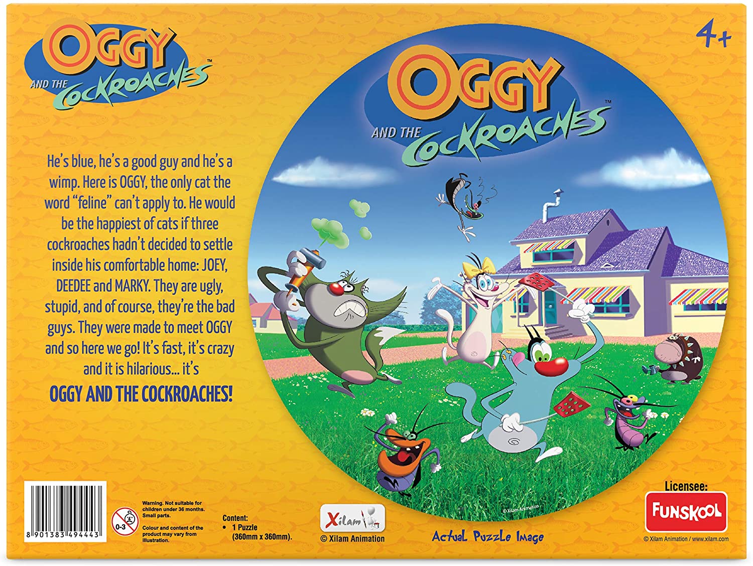 oggy and cockroaches puzzle game