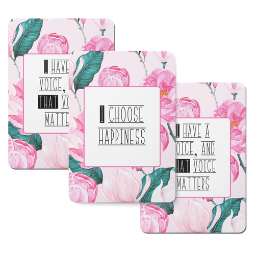 Pink Peonies Affirmation Cards - Set of 20