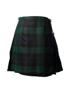 LADIES DELUXE TARTAN KILTED SKIRT BLACK WATCH