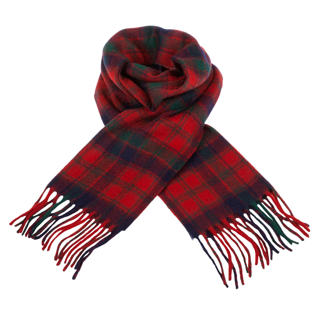 Cashmere Scottish Tartan Clan Scarf ROBERTSON RED | Dunedin