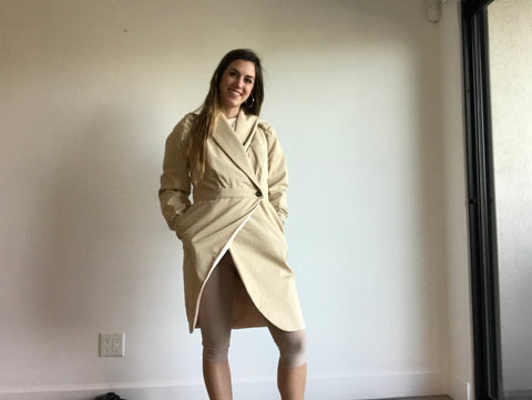 lucia coat. fashion trends. styling. nude