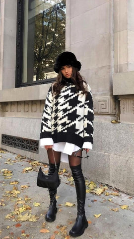 houndstooth fall style - fashion blog