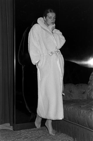 vintage fleece bathrobe