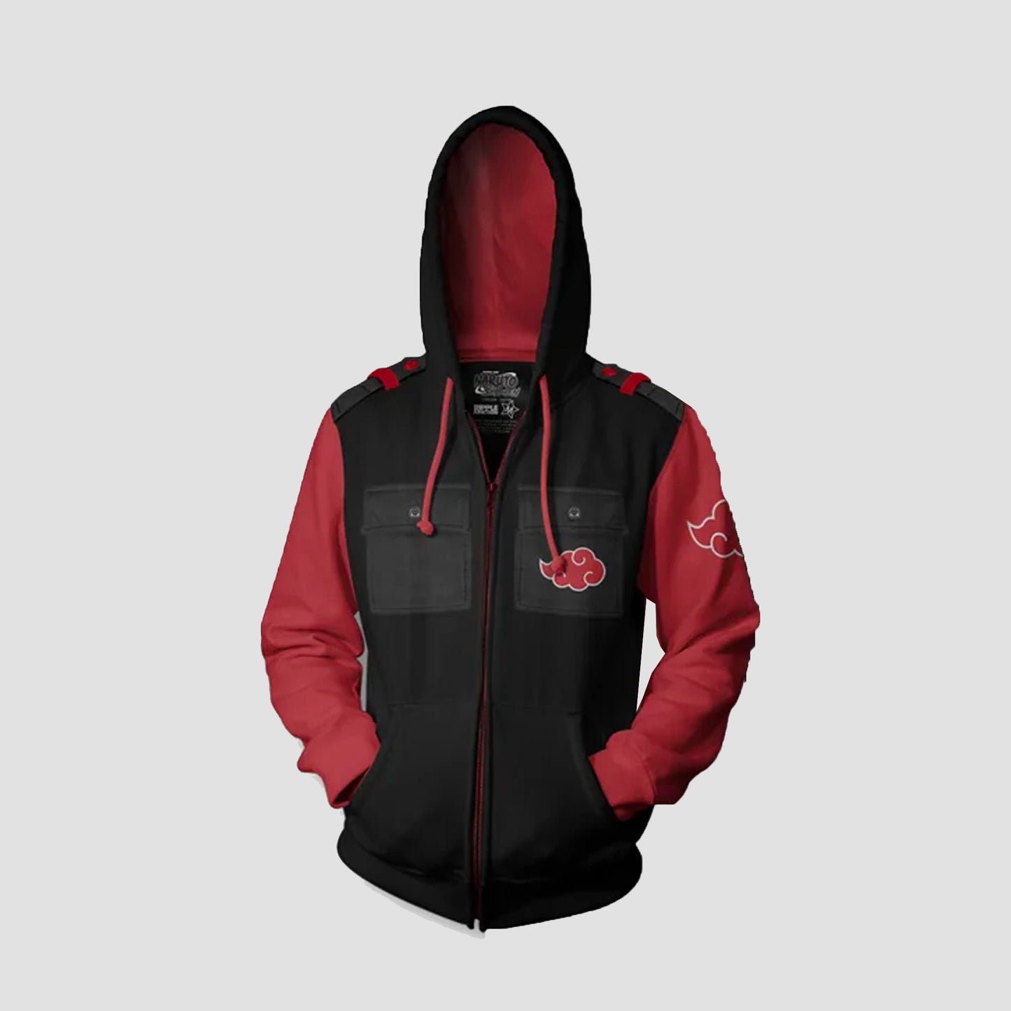 naruto akatsuki coat mais veludo pano nuvem vermelha dos hom - OtakuStore