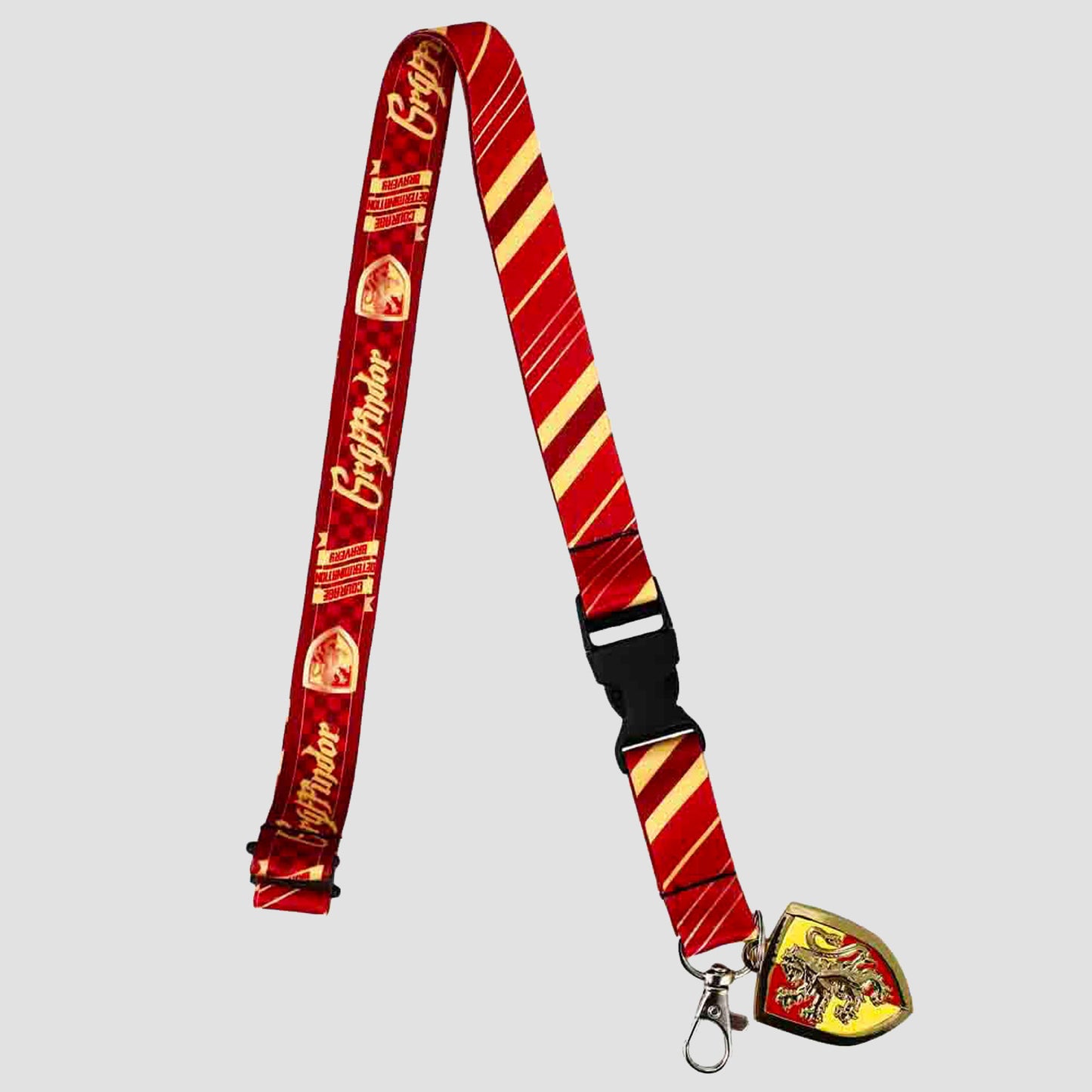 Harry Potter Hufflepuff Traits Lanyard with ID Badge Holder & Metal Charm -  Circle Red