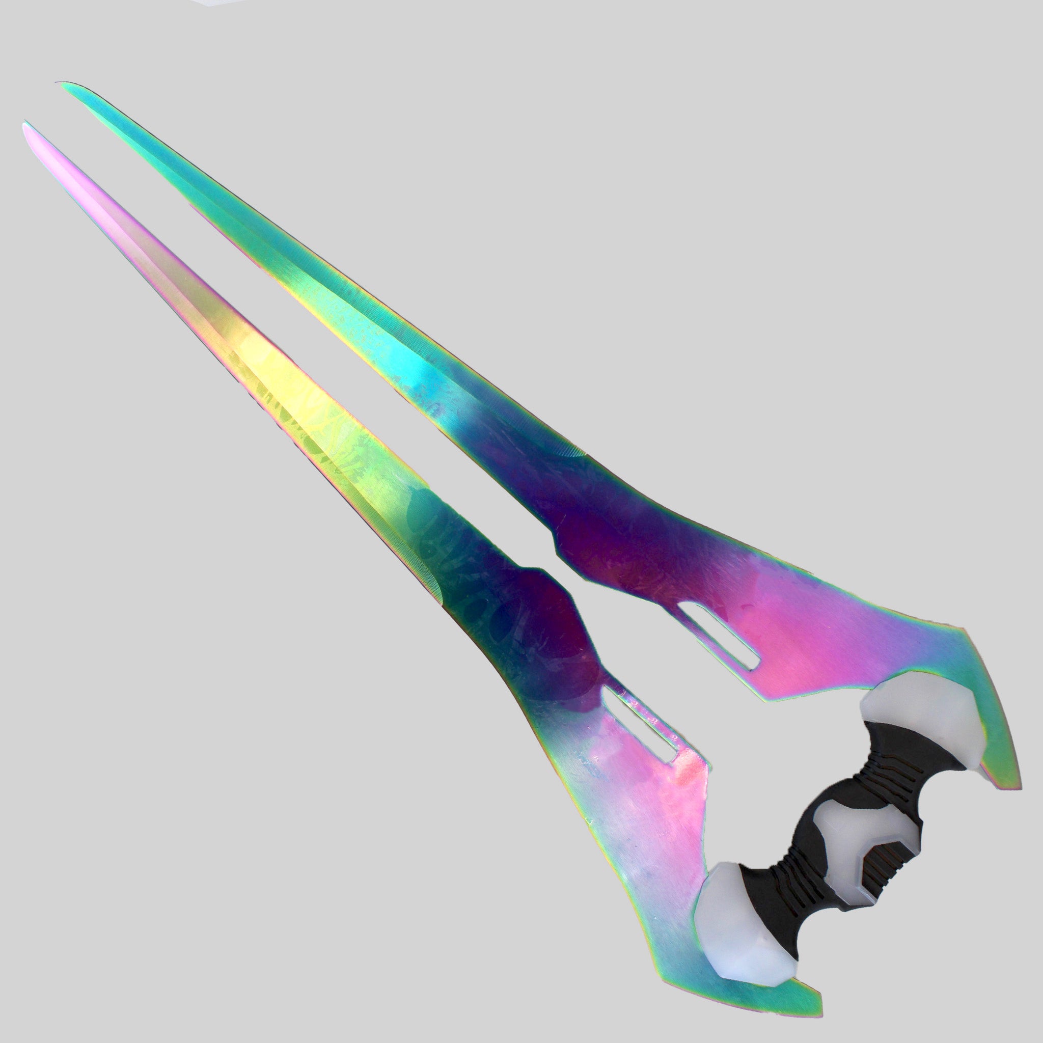 Type-1 Energy Sword (Halo) Iridescent Anodized Pattern Metal Prop Repl ...