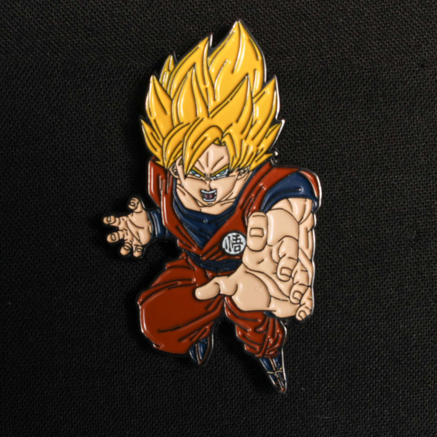 Anime Dragon Ball Z Son Goku Funny Gesture Cartoon Metal Enamel