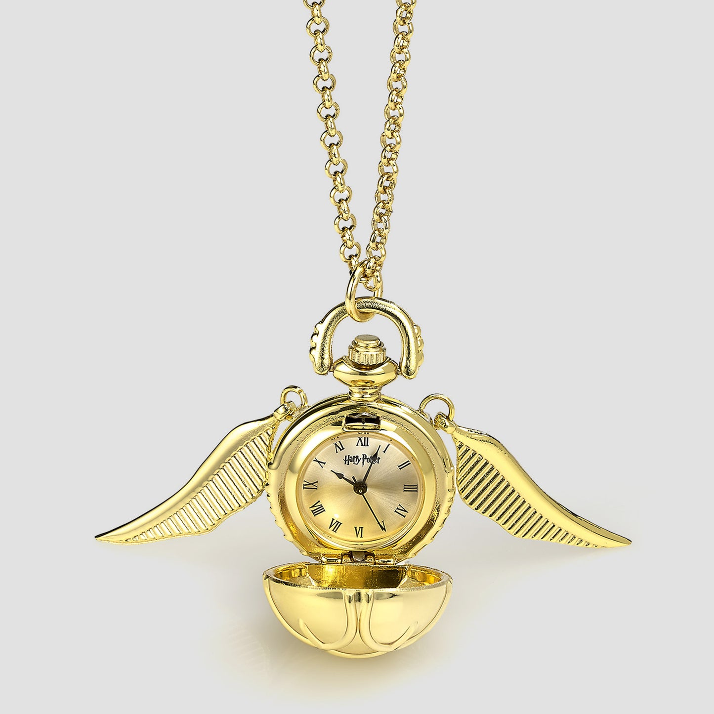 Harry Potter pendentif et collier plaqué argent 3D Golden Snitch Locket