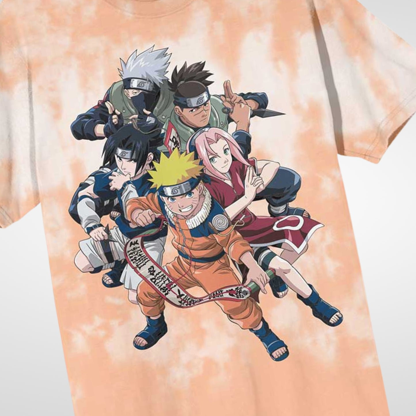 Naruto Shippuden X Hello Kitty And Friends Group Tie-Dye Girls T-Shirt Plus  Size