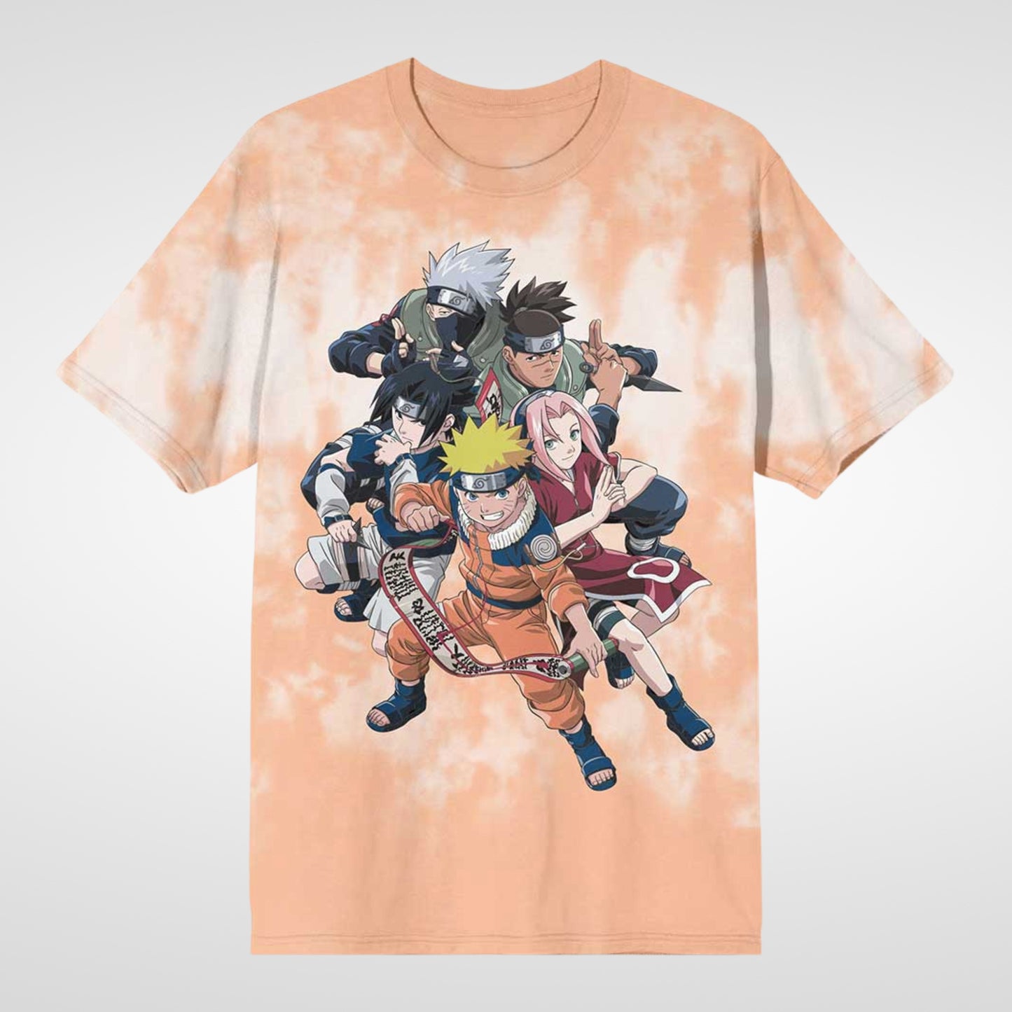 Naruto Shippuden X Hello Kitty And Friends Group Tie-Dye Girls T-Shirt Plus  Size