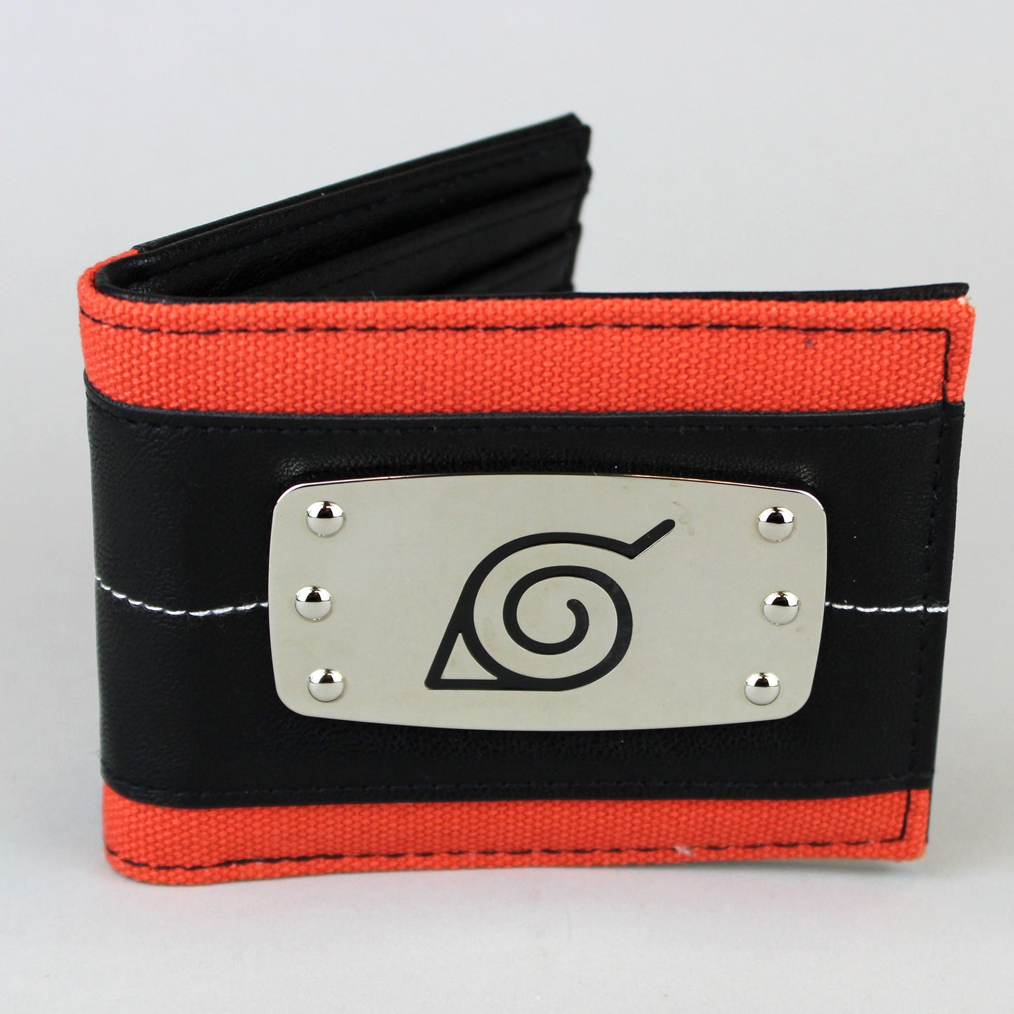 Roffatide Anime Naruto Akatsuki Red Cloud Wallets for Men Faux Leather Slim  Wallet Short Bi-Fold Wallet with ID Window Orange 