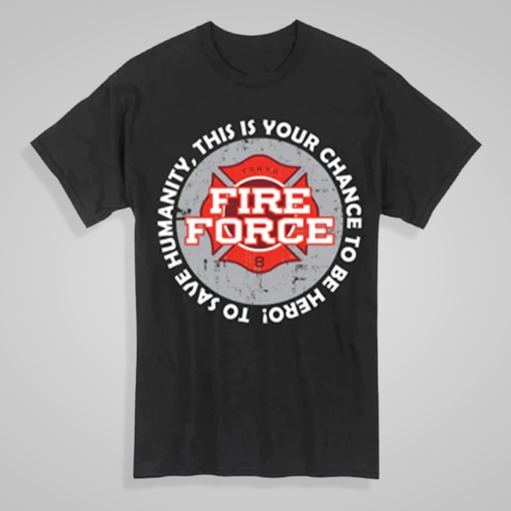 Special Fire Force Company 8 Logo (Fire Force) Unisex Black Shirt ...