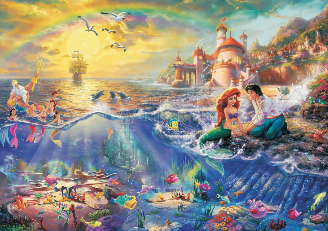 The Little Mermaid (Disney) Thomas Kinkade Framed Art Print