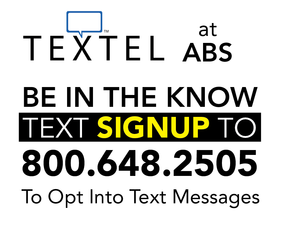 Textel at ABS sign up for notifications