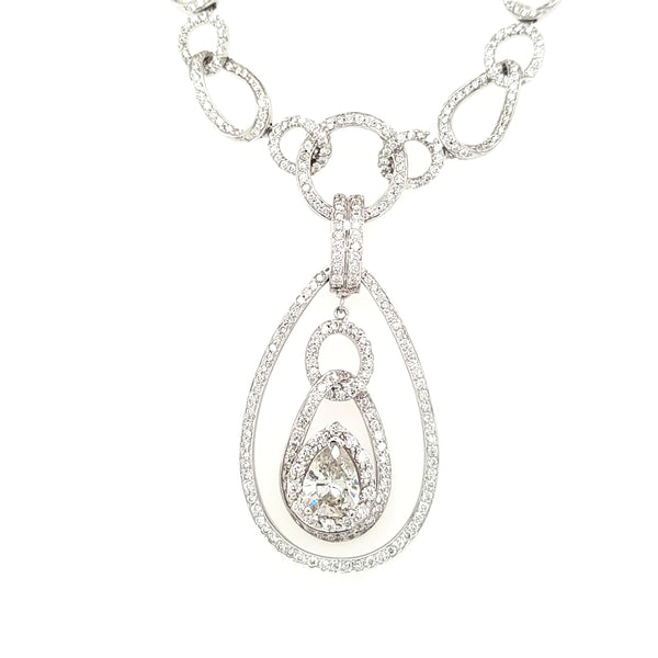 RARE Tiffany & Co. Elsa Peretti Platinum & Diamonds Tear Drop Pendant  Necklace 16 — DeWitt's Diamond & Gold Exchange