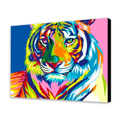 Colorful Tiger Paint by Numbers Kits | Just Paint by Numbers Store