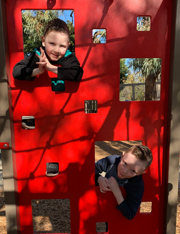 William and Ryder at the playground