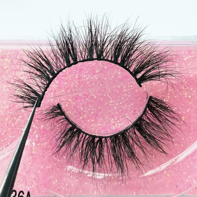 YSDO 1 Pair 3D Mink Eyelashes Fluffy Dramatic Eyelashes Makeup Wispy Mink Lashes Natural Long False Eyelashes Thick Fake Lashes