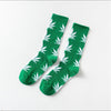 Comfortable High Quality Cotton Happy Hemp Leaf Casual Crew Socks