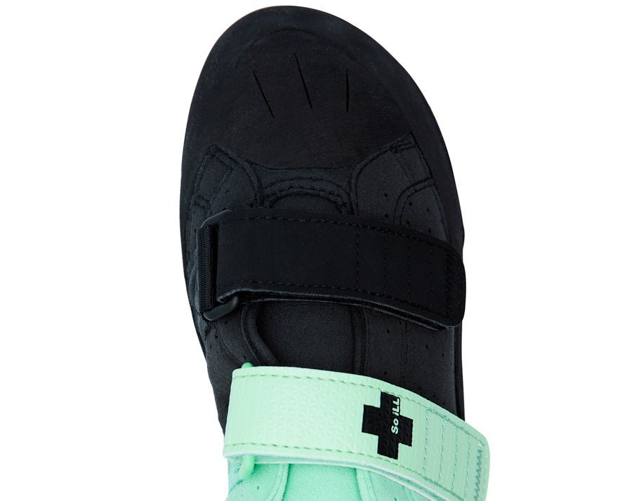 So iLL street lv in teal and black Climbing Shoe top product shot