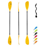 OCEANBROAD Adjustable Kayak Paddle - 86in/220cm to 94in/240cm Alloy Shaft, Yellow